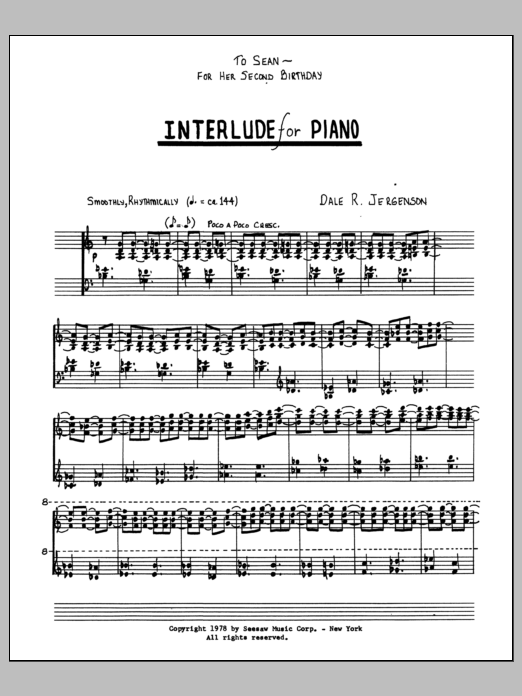 Interlude for Piano: Piano Solo