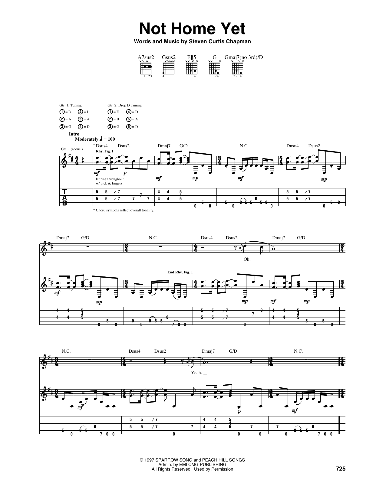Not Home Yet: Guitar Tab