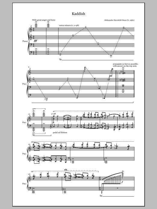 Kaddish: Piano Solo