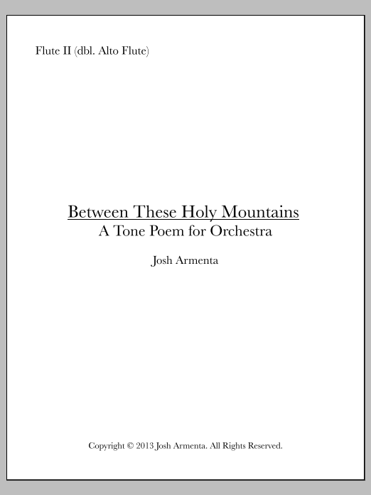 Between These Holy Mountains - Flute