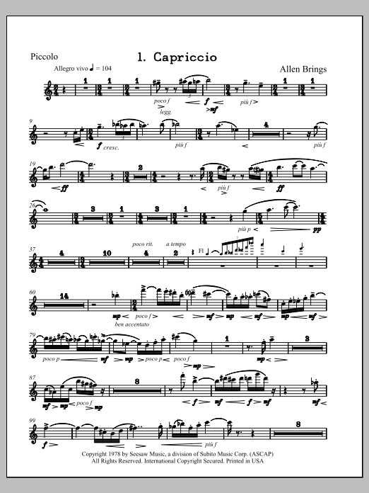 Capriccio - Piccolo
