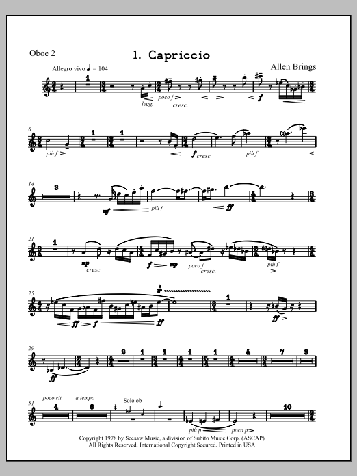 Capriccio - Oboe