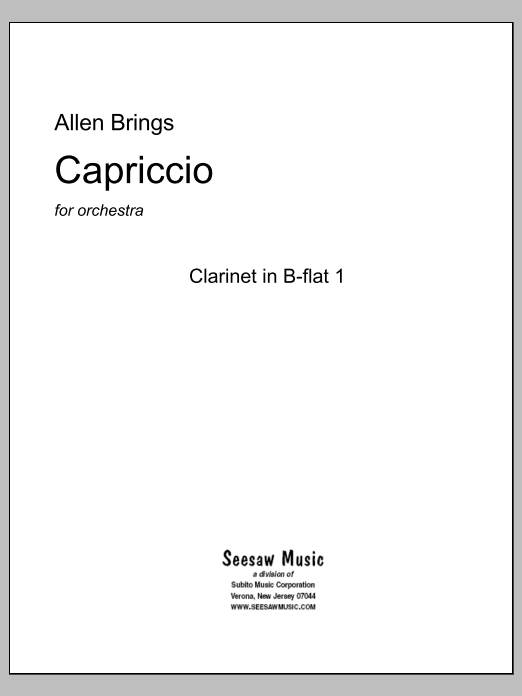 Capriccio - Clarinet
