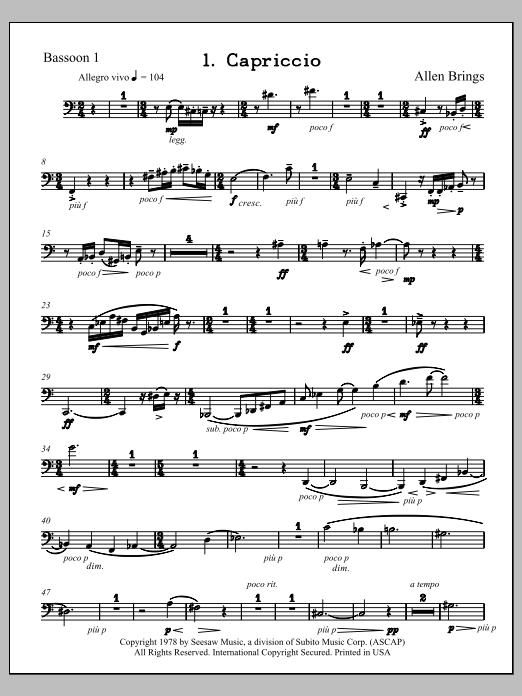 Capriccio - Bassoon