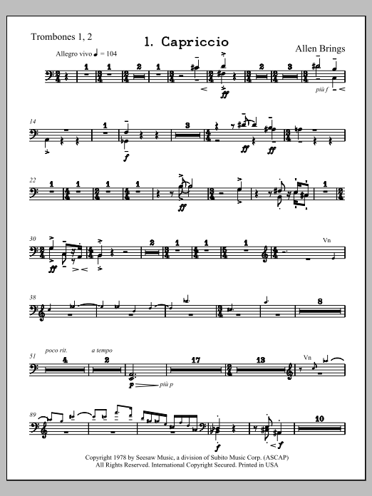 Capriccio - Trombone