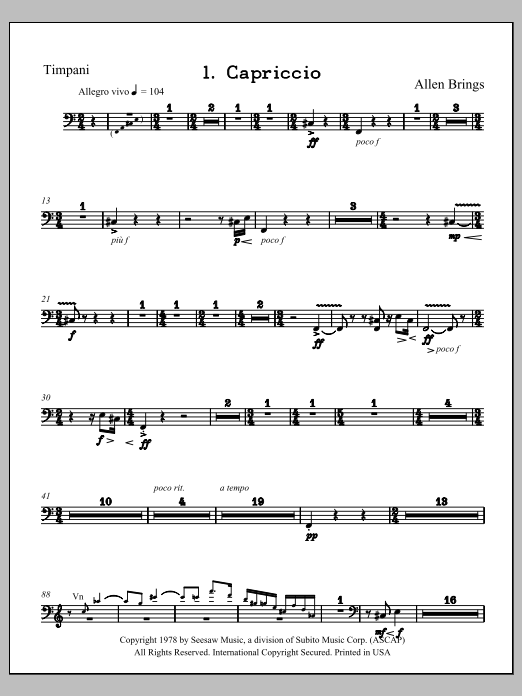 Capriccio - Timpani