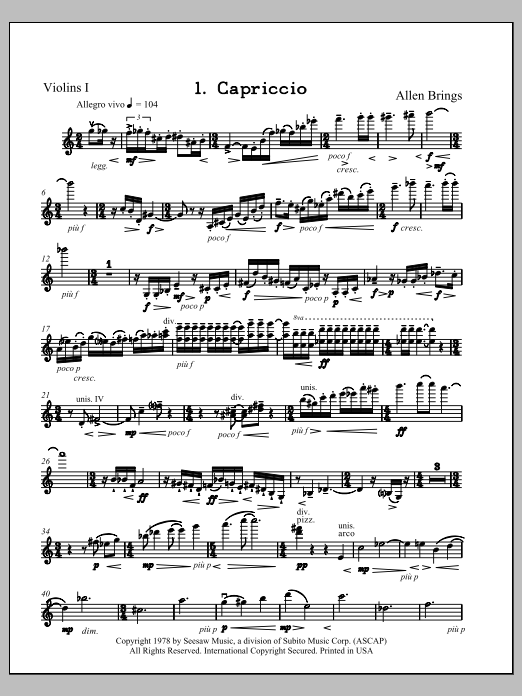 Capriccio - Violin
