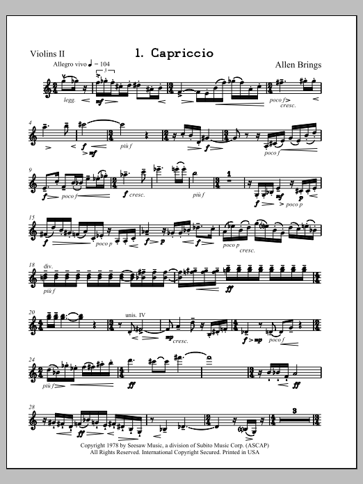 Capriccio - Violin