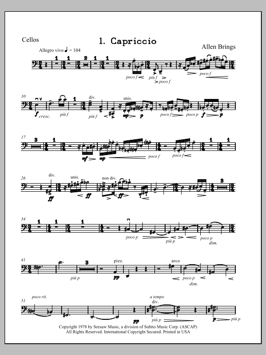 Capriccio - Violoncello