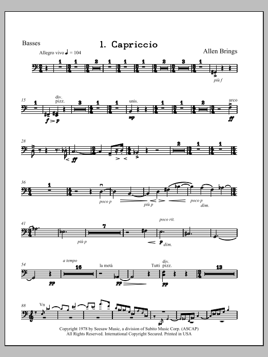 Capriccio - Contrabass