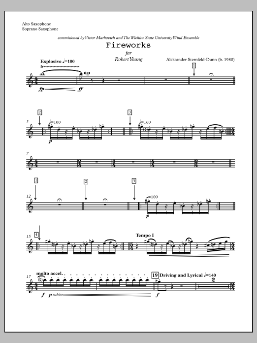 Fireworks: Concert Band Conductor Score & Parts
