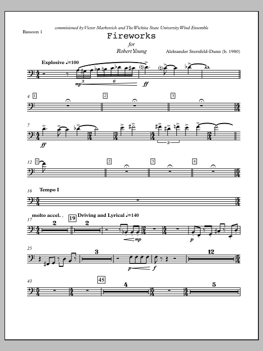 Fireworks - Bassoon