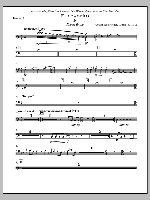 Fireworks - Bassoon