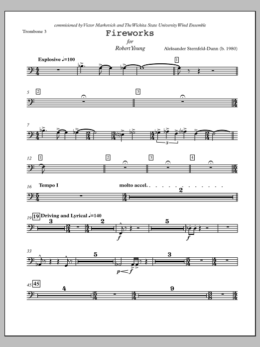 Fireworks - Trombone