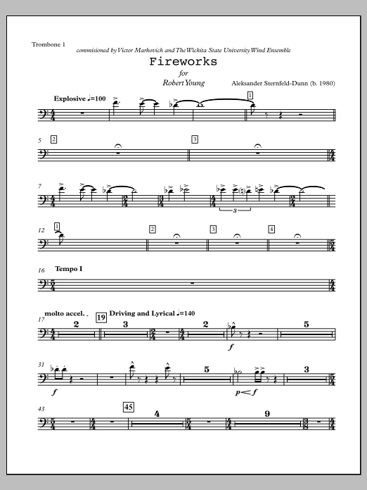 Fireworks - Trombone
