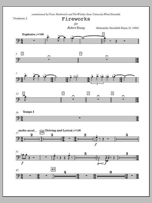 Fireworks - Trombone