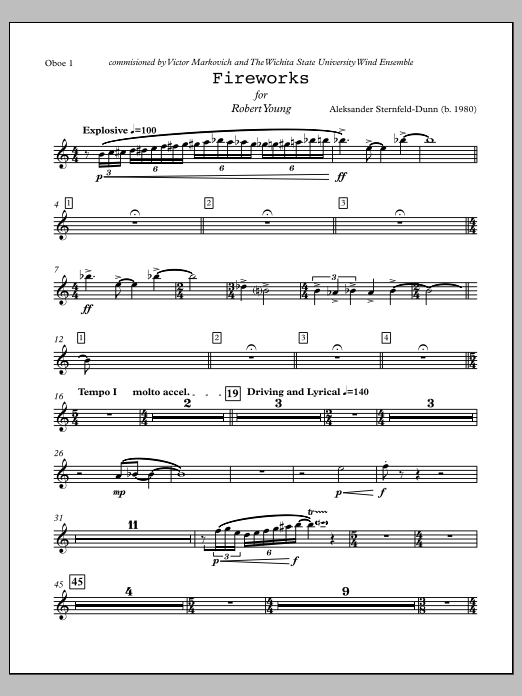 Fireworks - Oboe