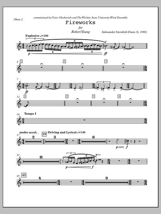 Fireworks - Oboe