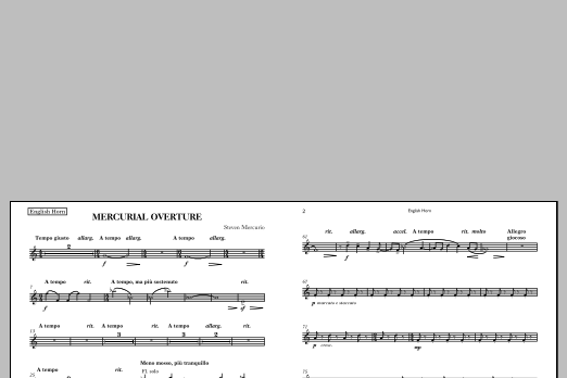 Mercurial Overture - English Horn