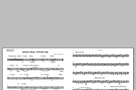 Mercurial Overture - Bassoon