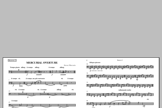 Mercurial Overture - Bassoon