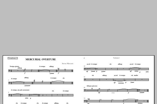 Mercurial Overture - Trombone