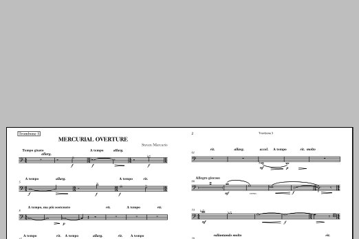 Mercurial Overture - Trombone