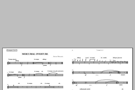 Mercurial Overture - Trumpet
