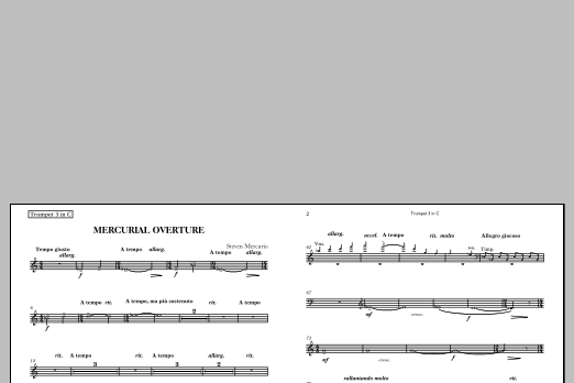 Mercurial Overture - Trumpet