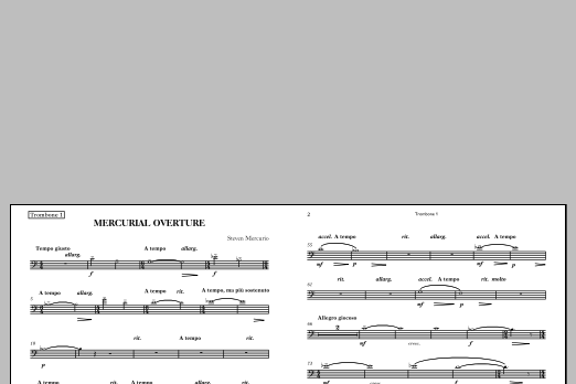 Mercurial Overture - Trombone