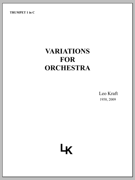 Variations for Orchestra - Trumpet