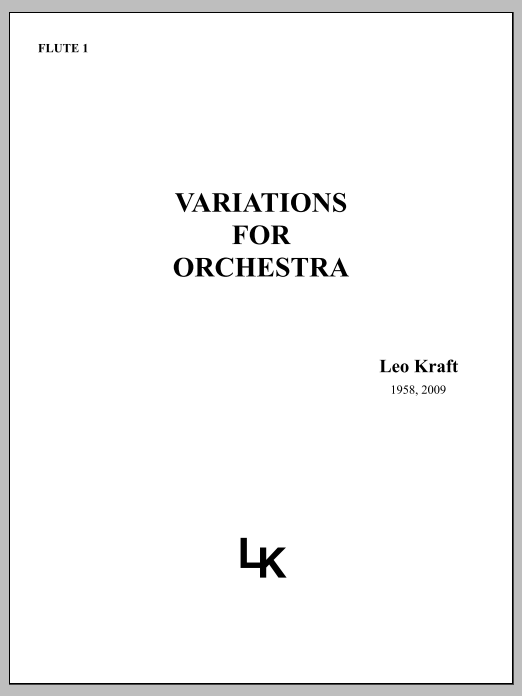 Variations for Orchestra - Flute