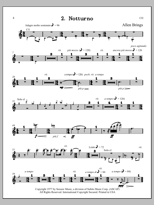 Notturno - Clarinet