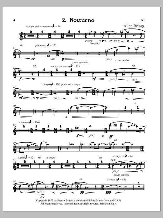 Notturno - Oboe