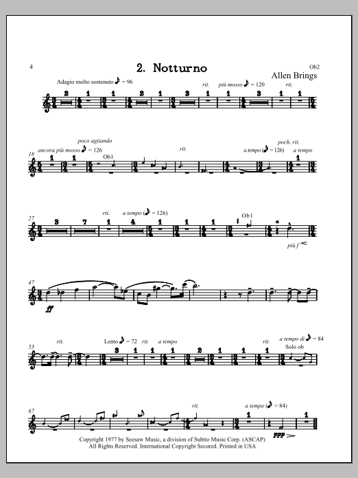 Notturno - Oboe