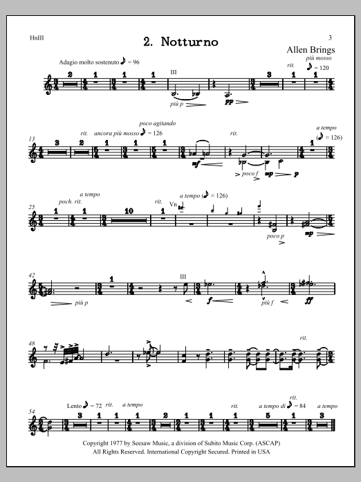 Notturno - F Horn
