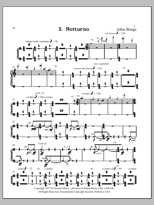 Notturno - Percussion