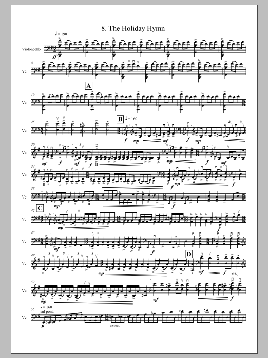 Byzantine Chants, Sacred Concerto for a solo cello - Full Score