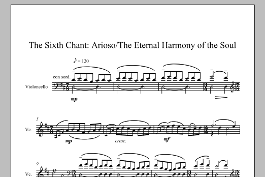Byzantine Chants, Sacred Concerto for a solo cello - Full Score