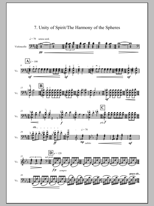 Byzantine Chants, Sacred Concerto for a solo cello - Full Score