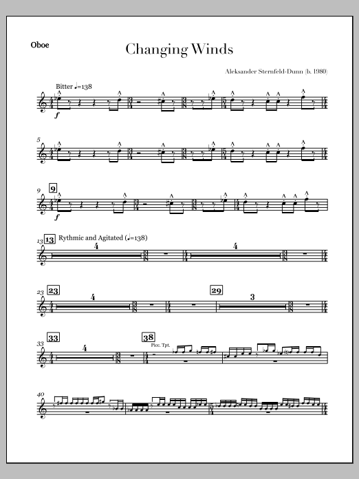 Changing Winds - Oboe