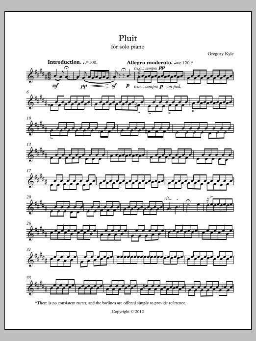 Pluit: Piano Solo