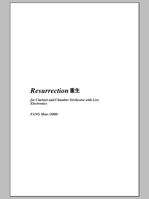 Resurrection: String Orchestra Conductor Score & Parts