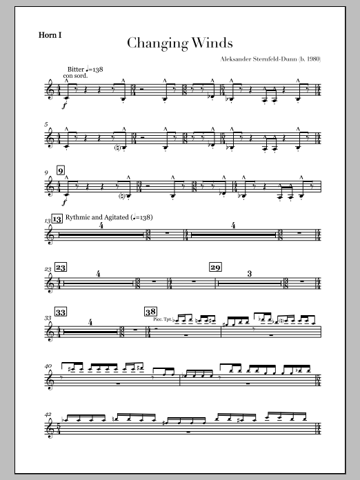 Changing Winds - F Horn