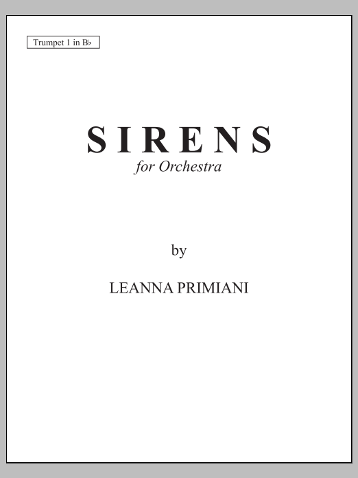 Sirens (for Orchestra) - Trumpet