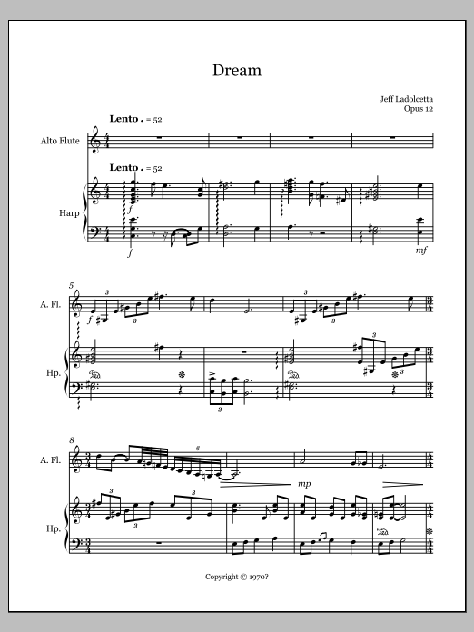 Dream - Full Score