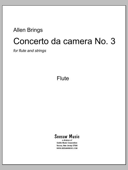 Concerto da Camera No. 3 - Flute