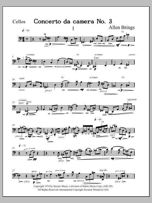 Concerto da Camera No. 3 - Violoncello