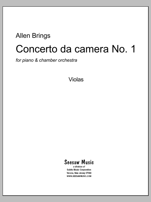 Concerto da Camara No. 1 - Viola