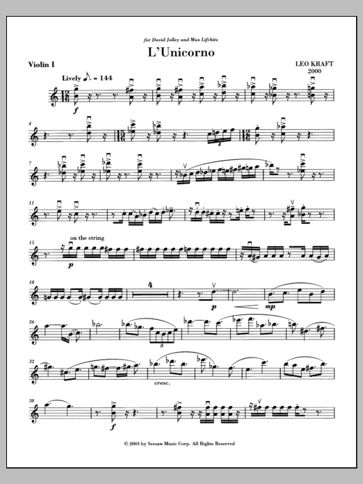 L'Unicorno - Violin